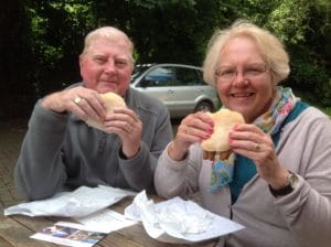 Eating Kipper Sandwiches in England